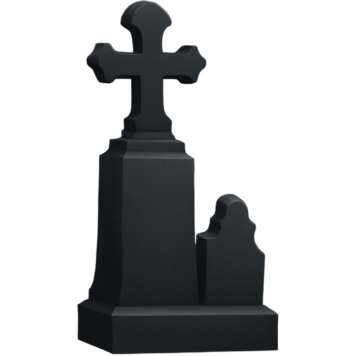 Black grave emoji