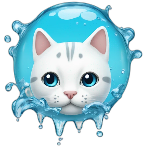 Un chat dans l’eau emoji
