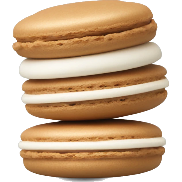 Gingerbread macaron emoji
