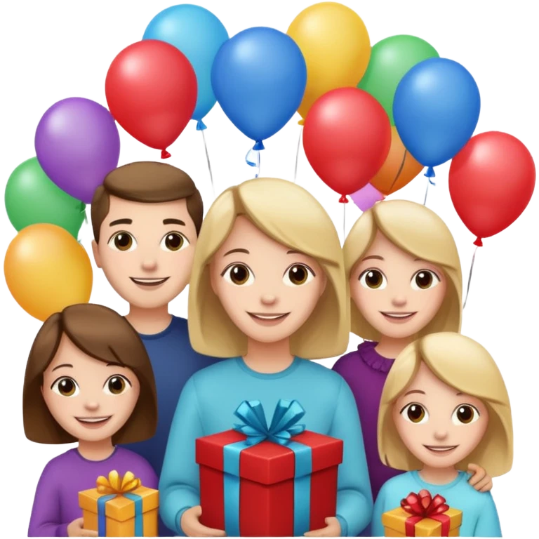 Birthday Ballons gifts friends and family  emoji