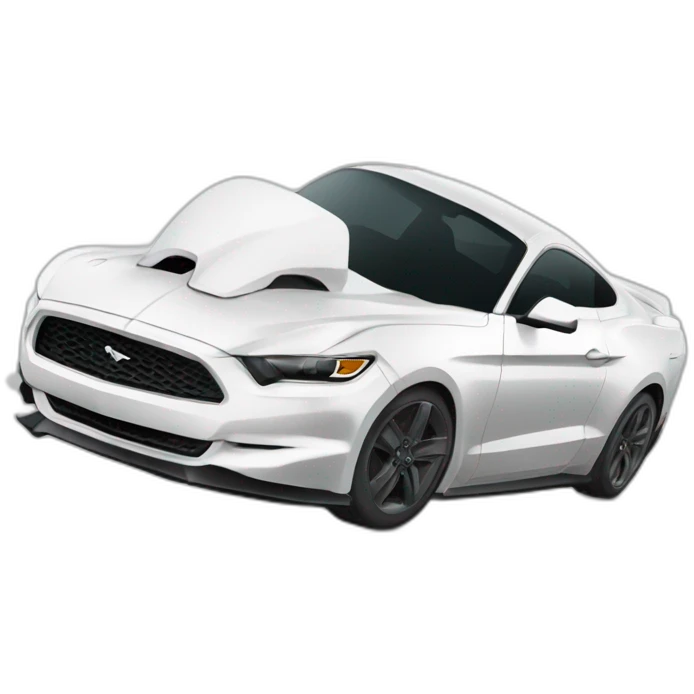 2017 White Mustang emoji