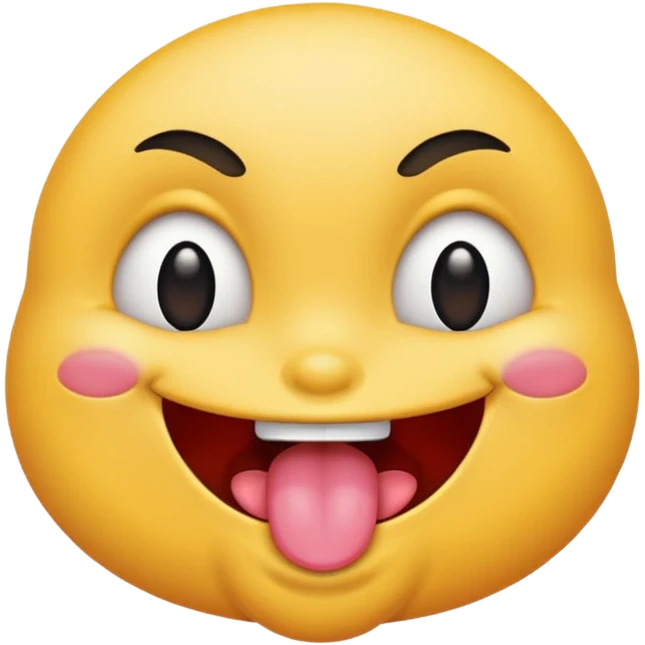 winking face with tongue out, playful emoji
