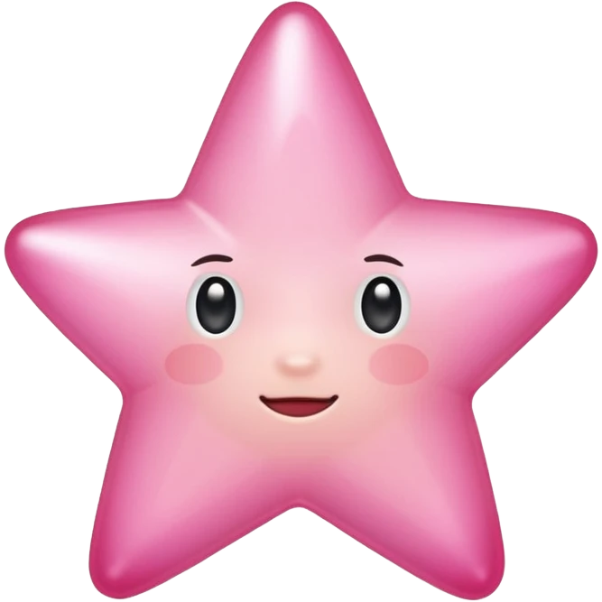 small pink star, simple and cute emoji