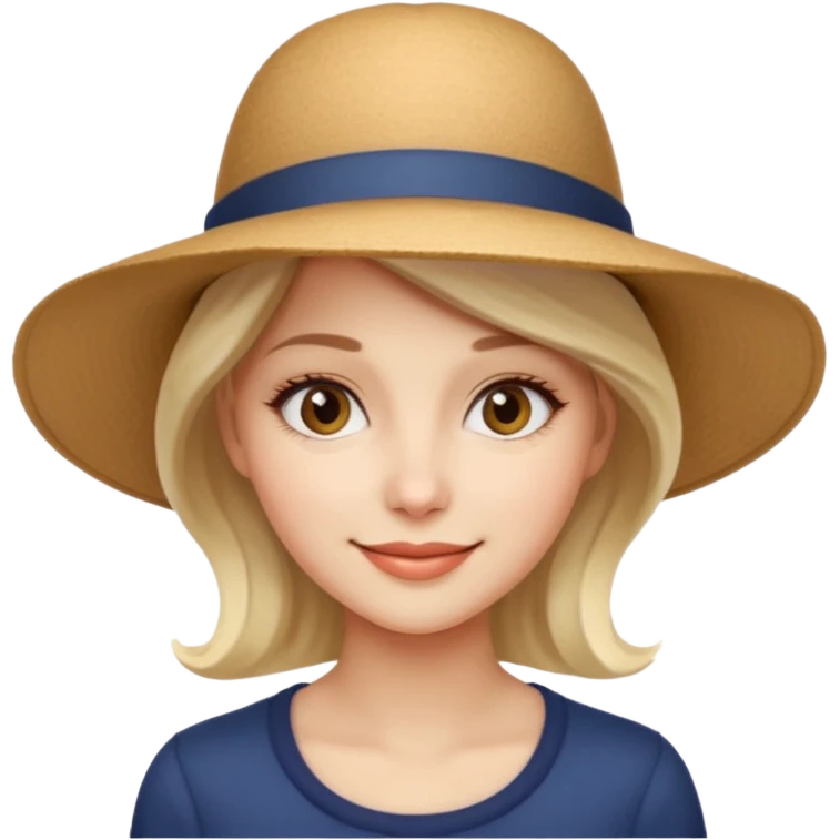 A realistic portrait of a woman wearing a stylish hat, soft shadows on her face, gentle smile, natural skin texture, cinematic lighting
 emoji