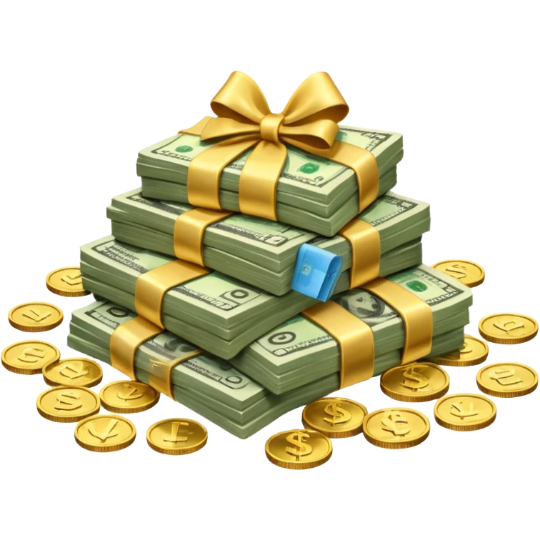 It's an image of money such as coins and bills, but there's only one or two  emoji