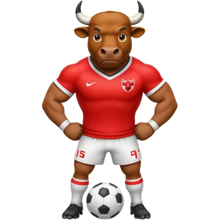 Create emojis of a bull that are related to soccer emoji