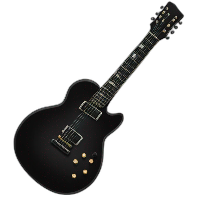 Black guitar  emoji