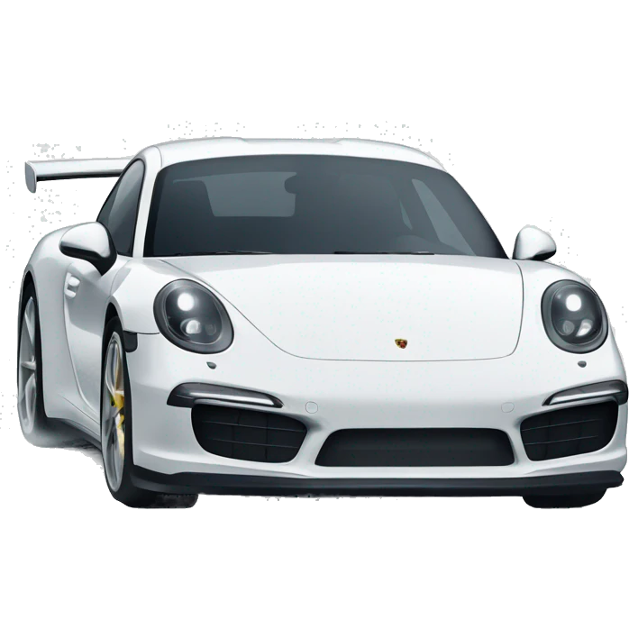 Ein weißer Porsche im Schnee  emoji