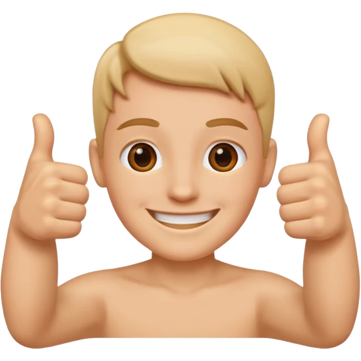 I want two tumbs up like it's done with two hands emoji