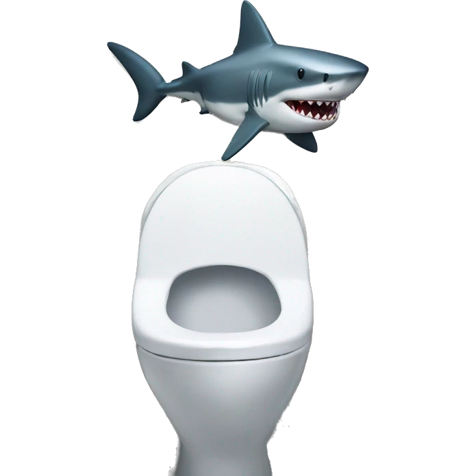 shark in toilets emoji