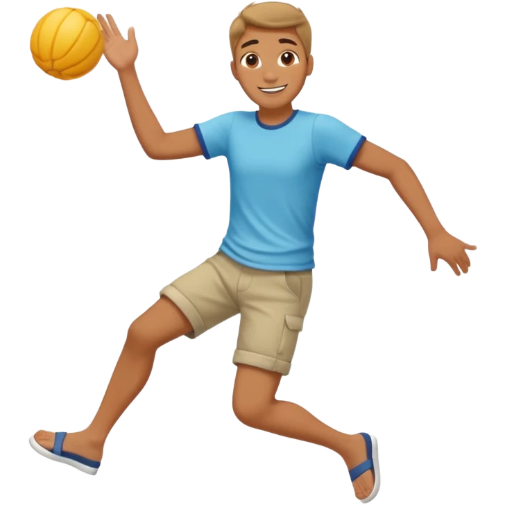 smiling guy in summer clothing  falling emoji