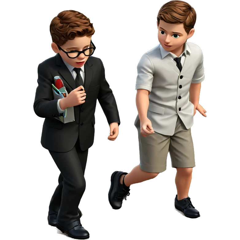 boys in formal attire outdoors emoji