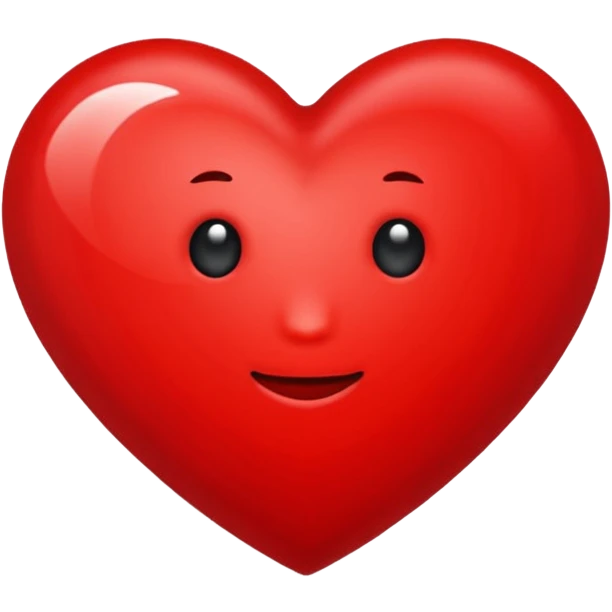 Rotes Herz mit einem c in der Mitte  emoji