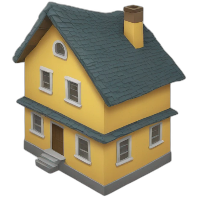 Roaming house in a space emoji