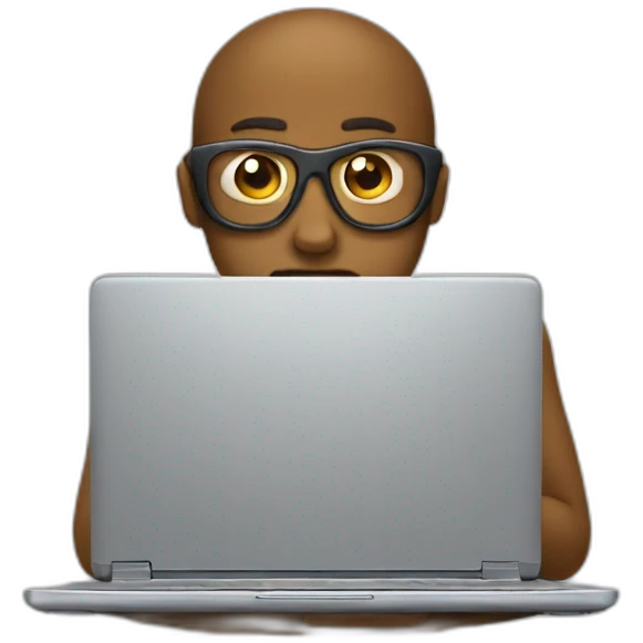 very slow laptop emoji