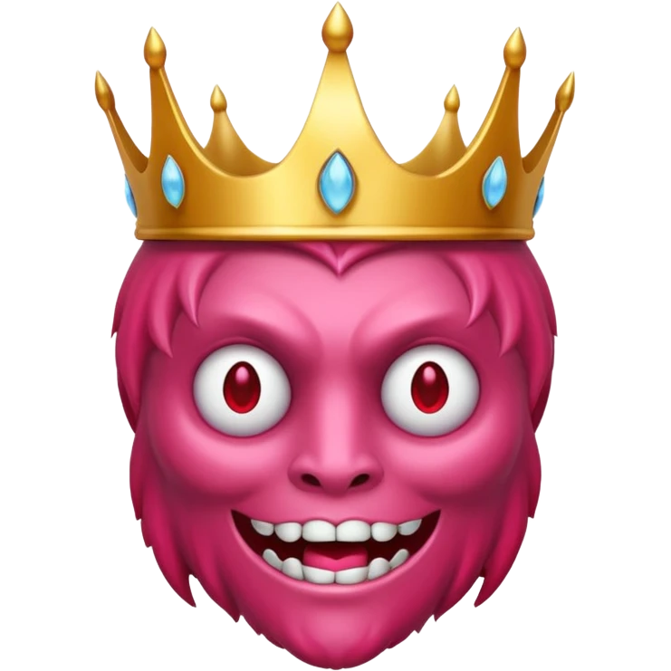 Diable rose fantôme et avec une couronne emoji