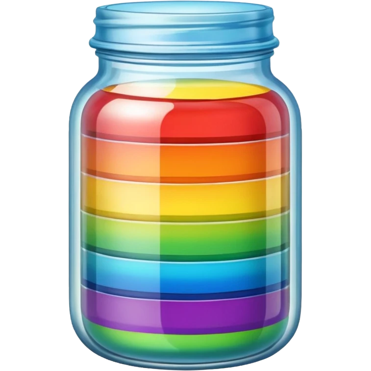 Rainbow Layered Jar	SRetro Ribbon Jar emoji
