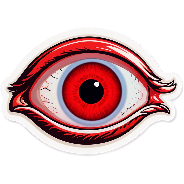 Red eye pupil emoji