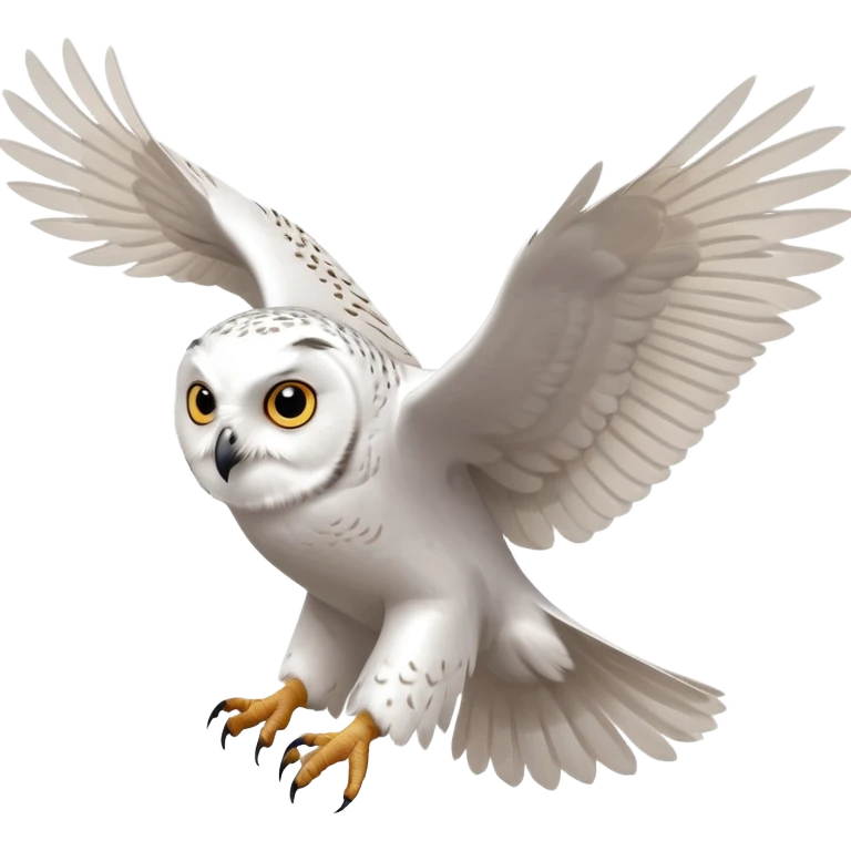 snowy owl in flight emoji