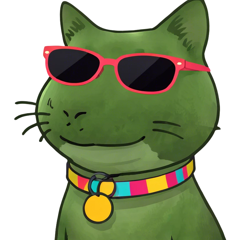 Cat with sunglasses emoji