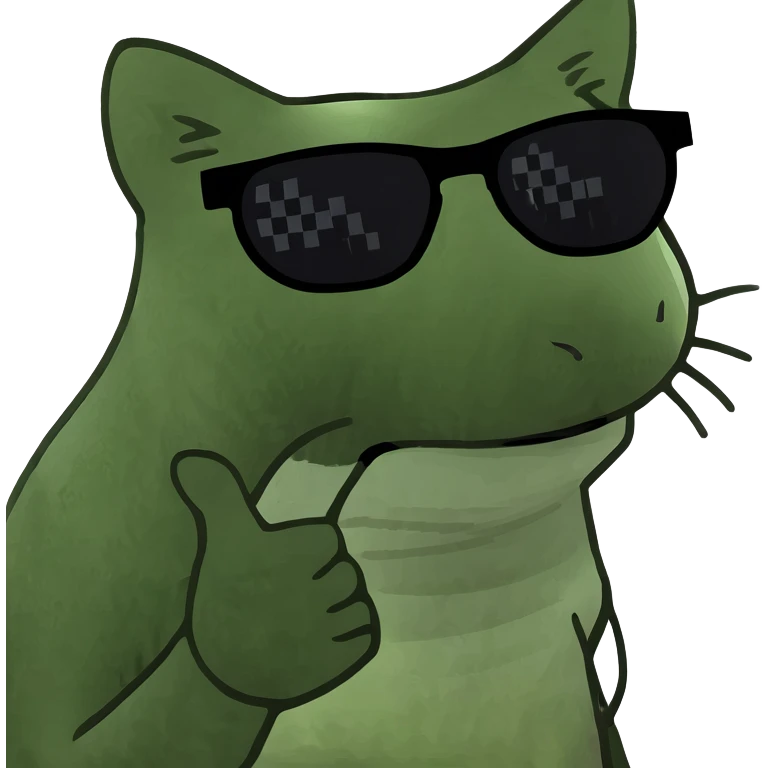 Cat with sunglasses emoji