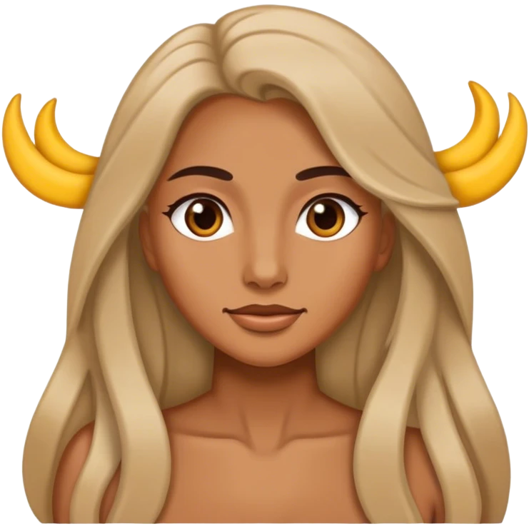 Mujer de piel morena y pelo lacion emoji