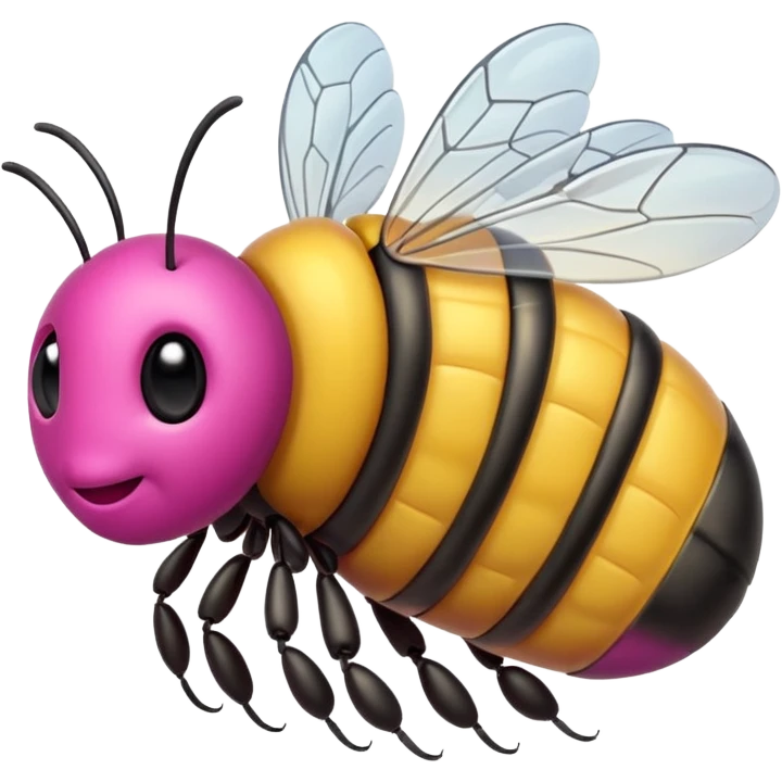 Bee Magenta Larvae emoji