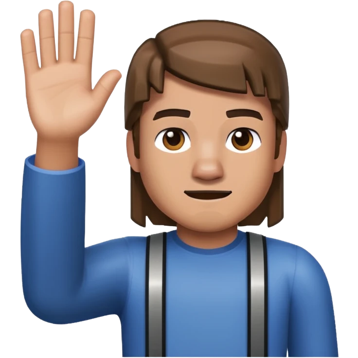 Steve from Minecraft waving emoji