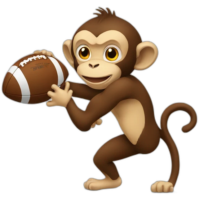 Monkey playing football  emoji