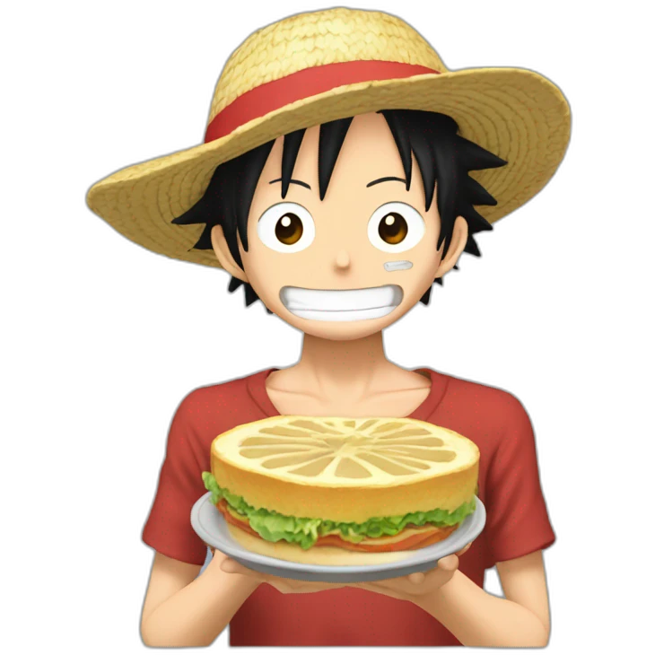 Luffy qui mange des ramens emoji