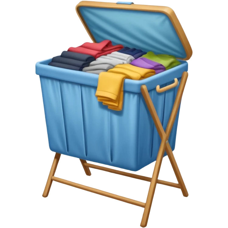 clothes hamper with legs emoji