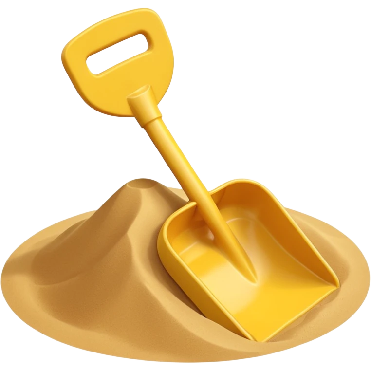 toy shavel on the sand emoji