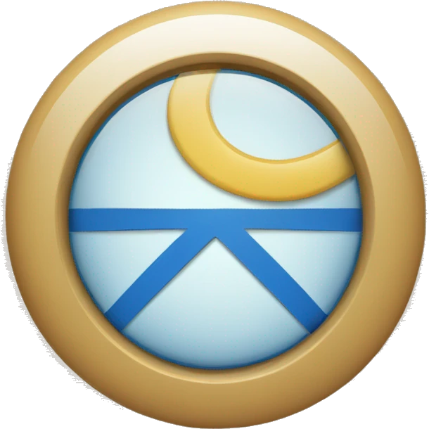 Circulo azul con una flecha en el centro  emoji