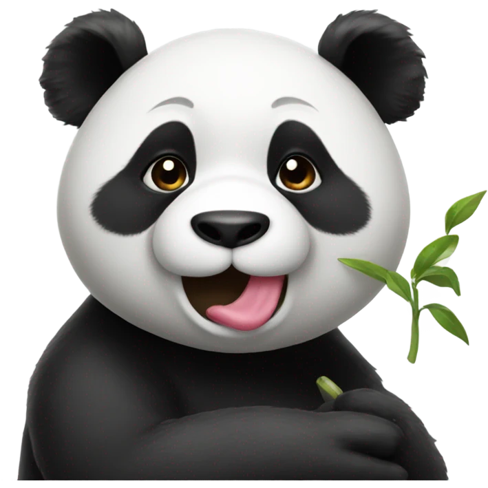 Panda blowing a kiss emoji