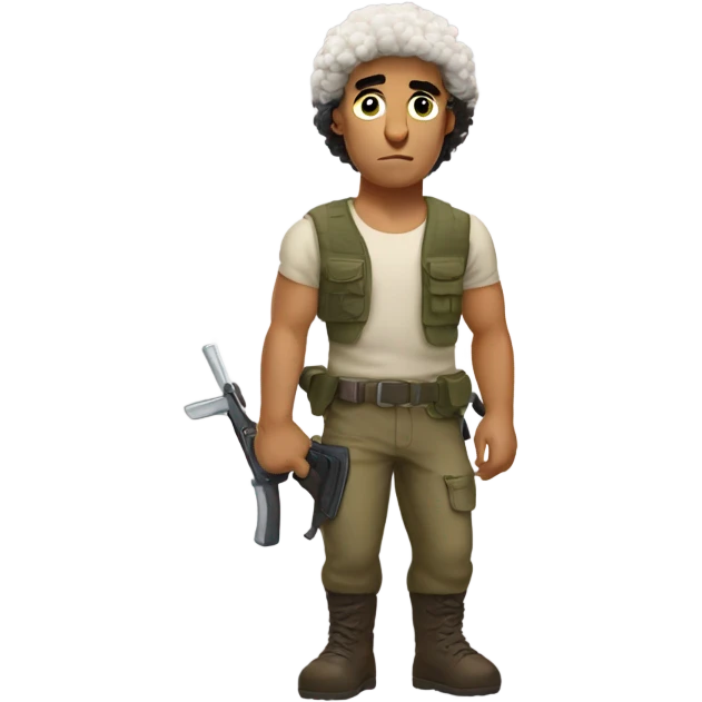 Make it more sheep look like Rambo emoji