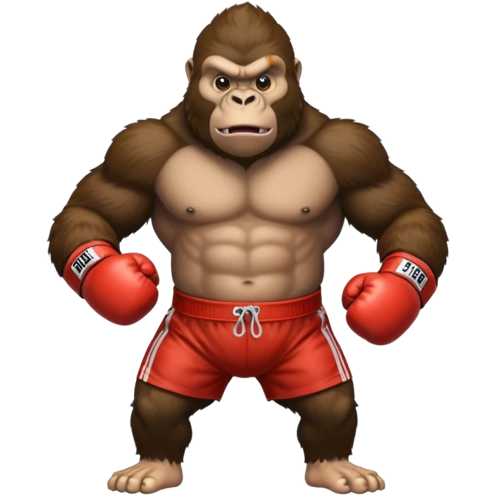 A boxing gorilla emoji