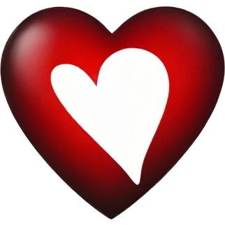 Half black and red heart emoji