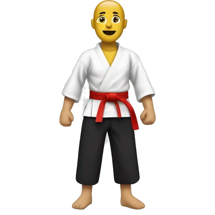Karate con pantalón negro emoji