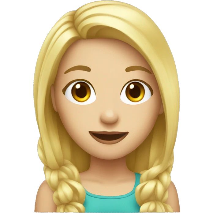 Blonde girl taking a selfie emoji