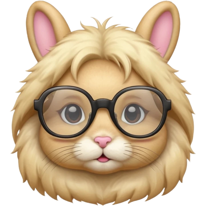 Blonde bunny wearing glasses emoji