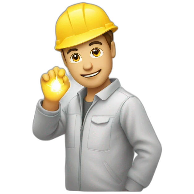 Homme qui prend l’électricité emoji