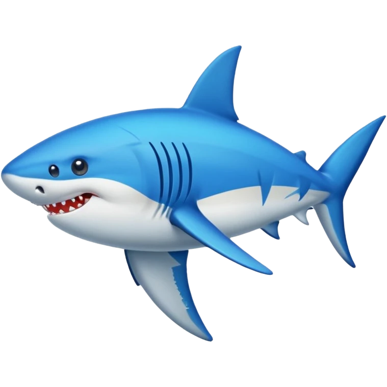 Tiburón con tenis asules  emoji
