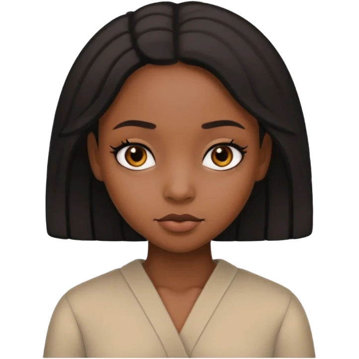 Black girl judging emoji