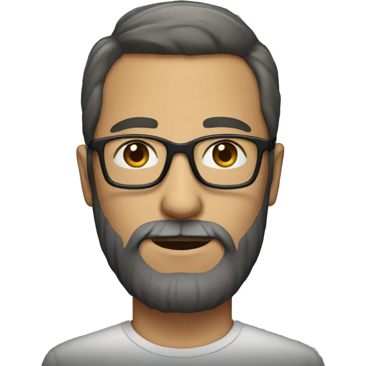 A man with beard and square glasses emoji