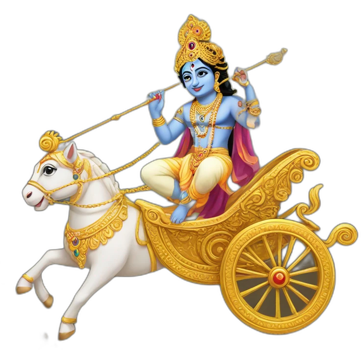 Lord Krishna in chariot emoji