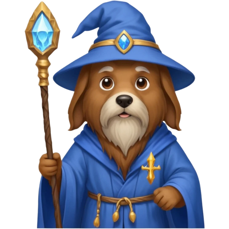 Dog wizard emoji
