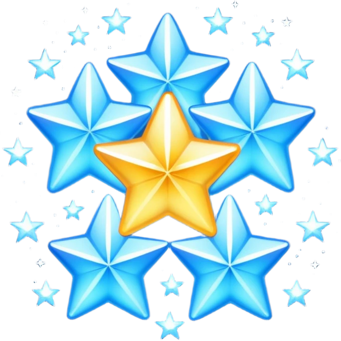 blue 3 stars spark like this ✨ emoji