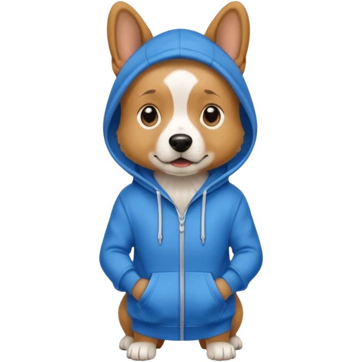 Dog wearing a hoodie  emoji