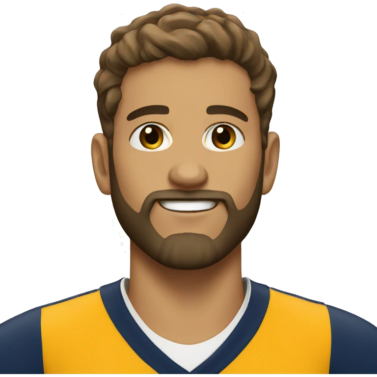 Young coach with beard emoji
