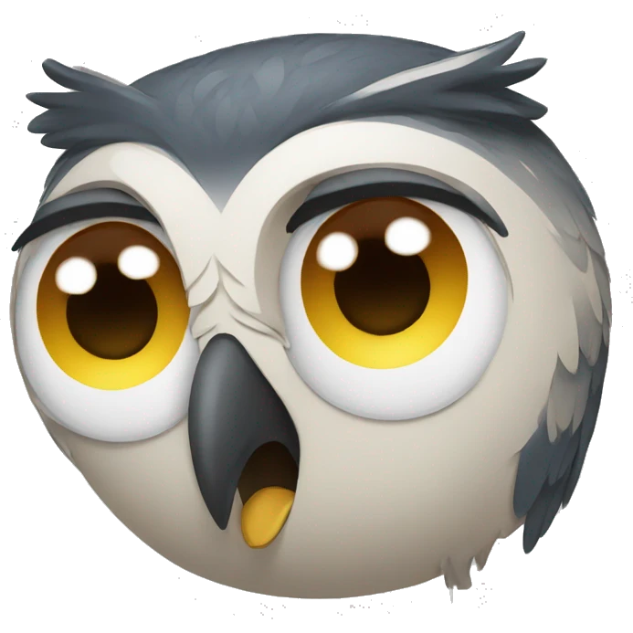 owl crying emoji